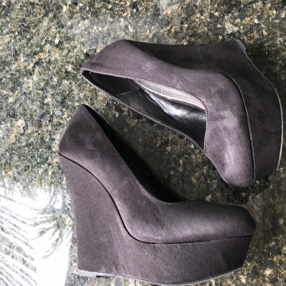 Black Suede Platforms by Trash Size 5.5